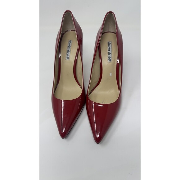 Charles David Women's Leather Pointed Toe High-Heel Pumps-Red-US 7.5 - Picture 6 of 16